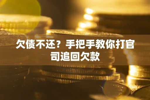 武汉欠债不还？手把手教你打官司追回欠款