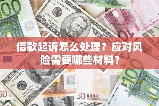 武汉借款起诉怎么处理？应对风险需要哪些材料？