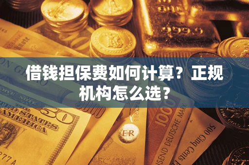 武汉借钱担保费如何计算？正规机构怎么选？