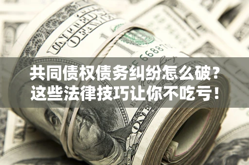 武汉共同债权债务纠纷怎么破？这些法律技巧让你不吃亏！