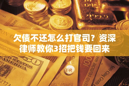 武汉欠债不还怎么打官司？资深律师教你3招把钱要回来