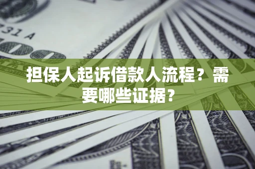 武汉担保人起诉借款人流程?需要哪些证据? 武汉担保人起诉借款人流程?需要哪些证据?