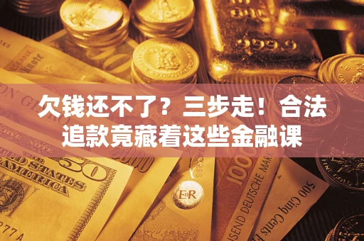 武汉欠钱还不了？三步走！合法追款竟藏着这些金融课