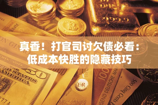 武汉真香！打官司讨欠债必看：低成本快胜的隐藏技巧