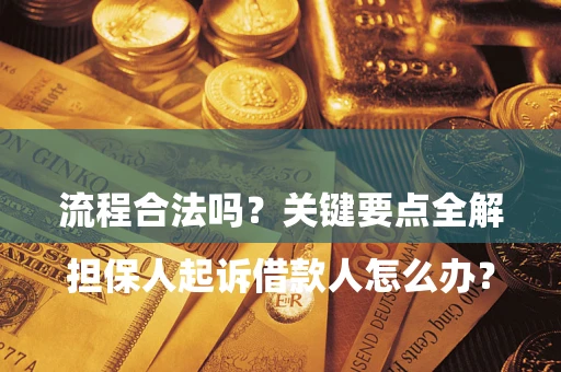 武汉

担保人起诉借款人怎么办？流程合法吗？关键要点全解析