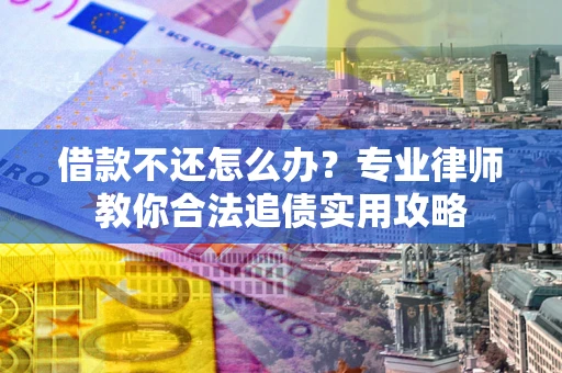 武汉借款不还怎么办？专业律师教你合法追债实用攻略