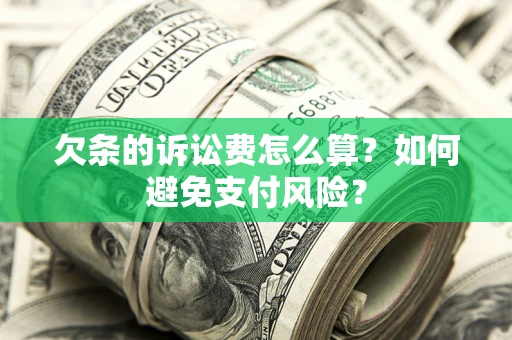 武汉欠条的诉讼费怎么算？如何避免支付风险？