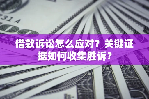 武汉借款诉讼怎么应对？关键证据如何收集胜诉？