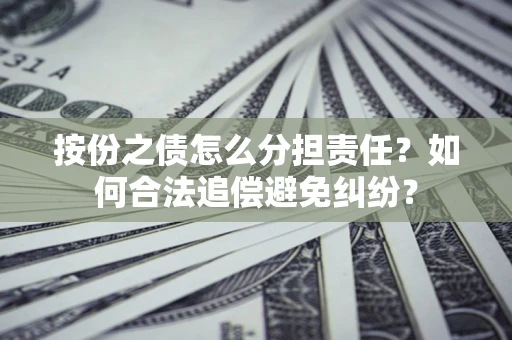 武汉按份之债怎么分担责任？如何合法追偿避免纠纷？